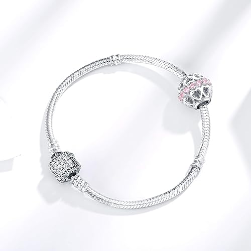 Miniatura 6 de Abalorios de plata de ley 925 para pulseras Pandora con texto en inglés "I Love You to Infinity and Beyond", para esposa, Día de la Madre, Navidad,