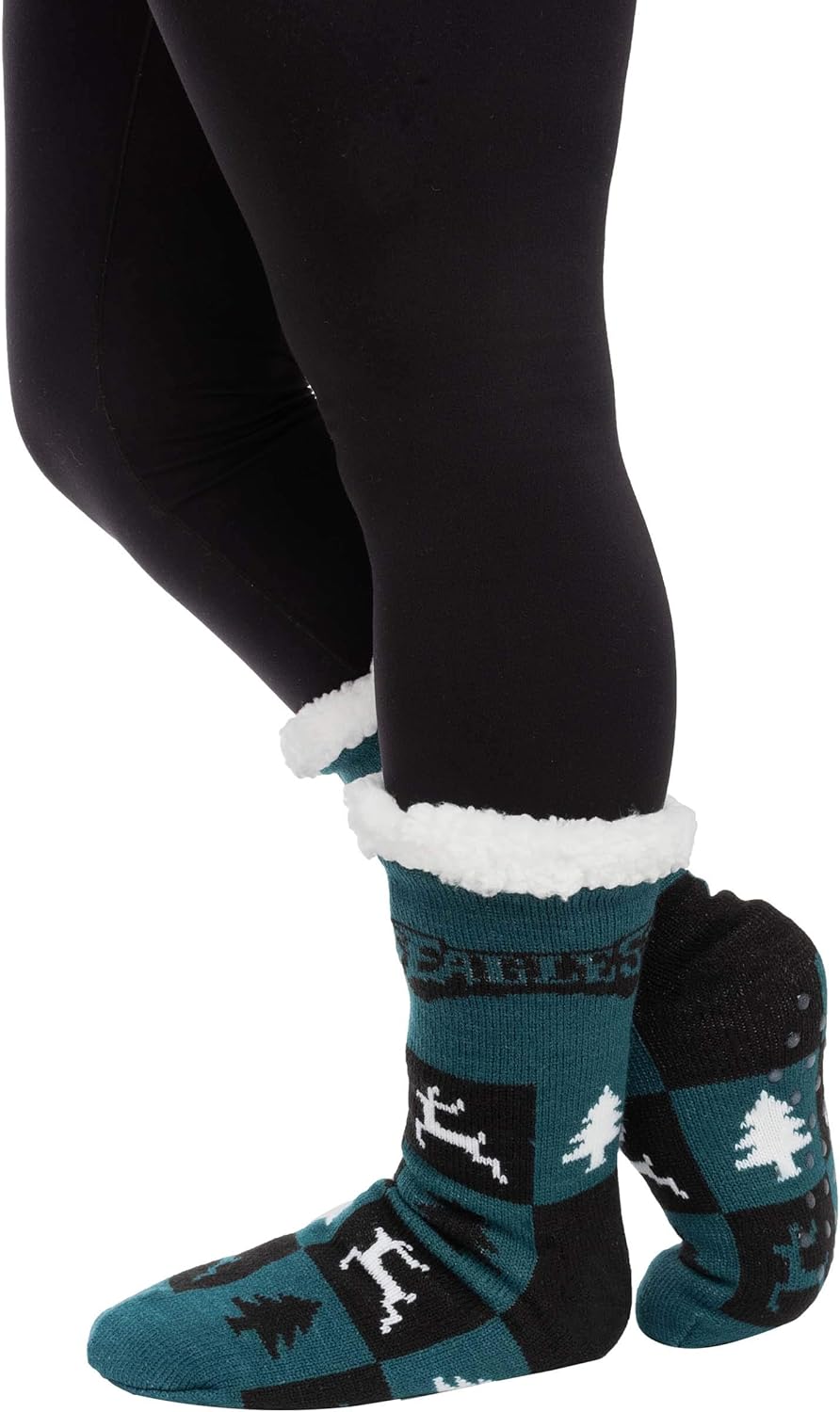 FOCO Women's NFL Team Logo Fan Footy 3-Pack Slipper Socks - Image 2