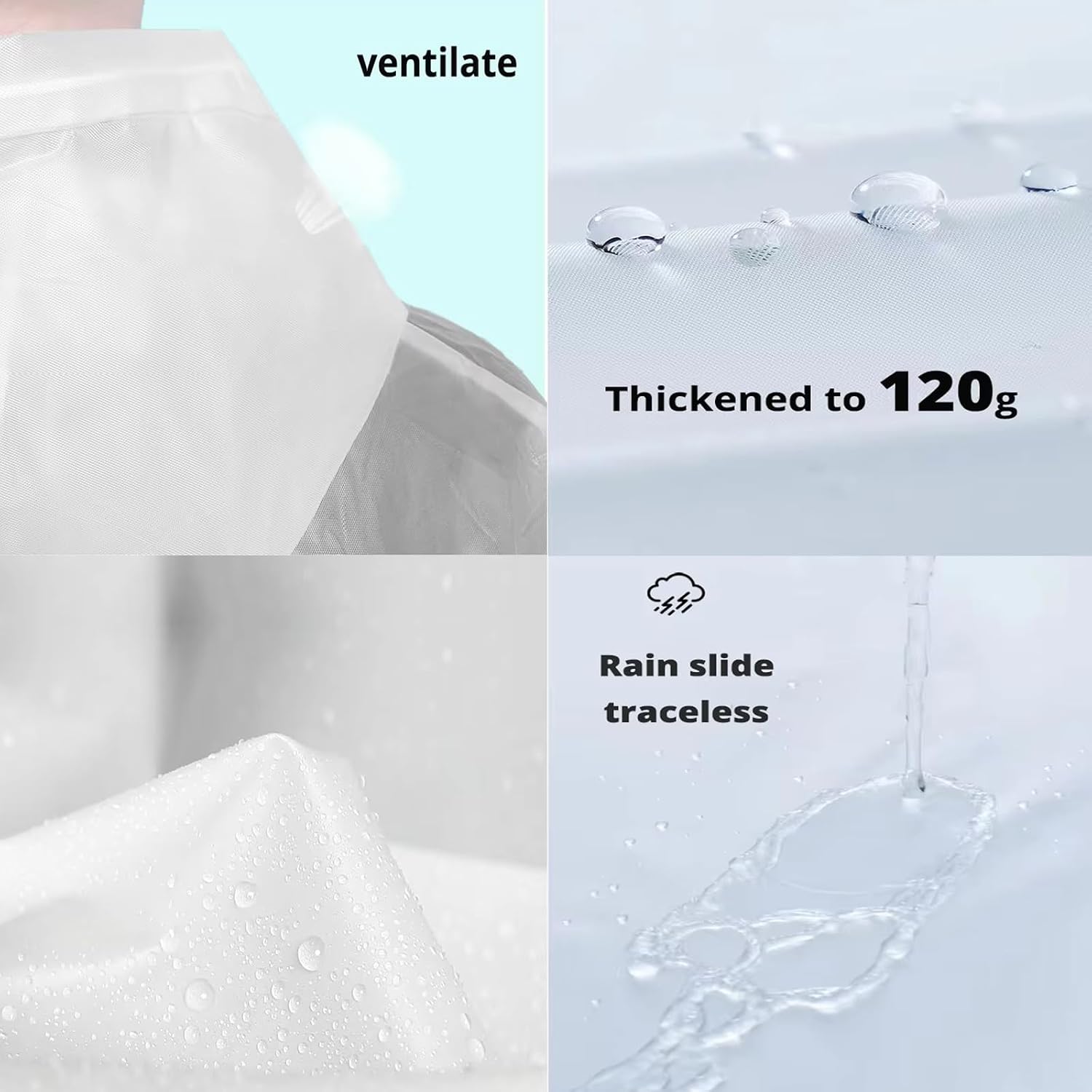 Rain Coats 2 Pack Reusable EVA Rain Ponchos For Adults Rain Jackets Raincoats For Men Women