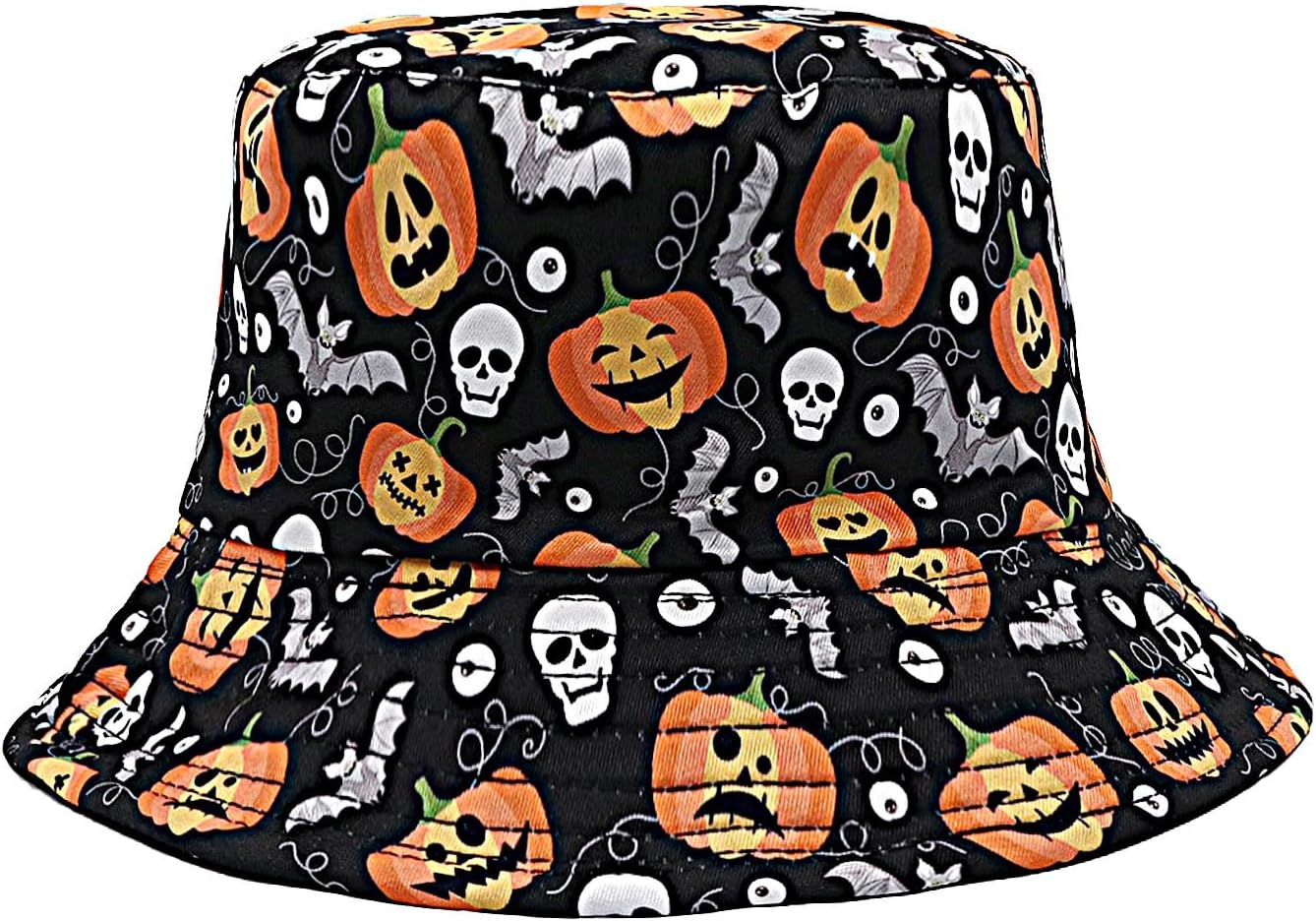 Blanc Marguerite Et Points Motif Seau Chapeaux Pour Femmes Hommes Casquette De Soleil Été En