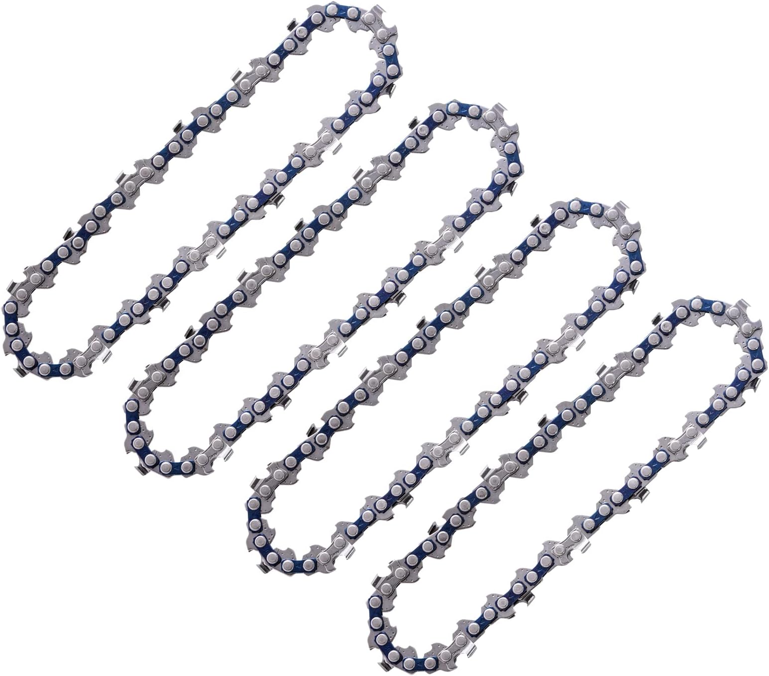 4 Pcs 4 Inch Chainsaw Blade, Mini Chainsaw Chain Replacement, Portable Cordless Electric Chainsaw Blade for Wood Branch Cutting