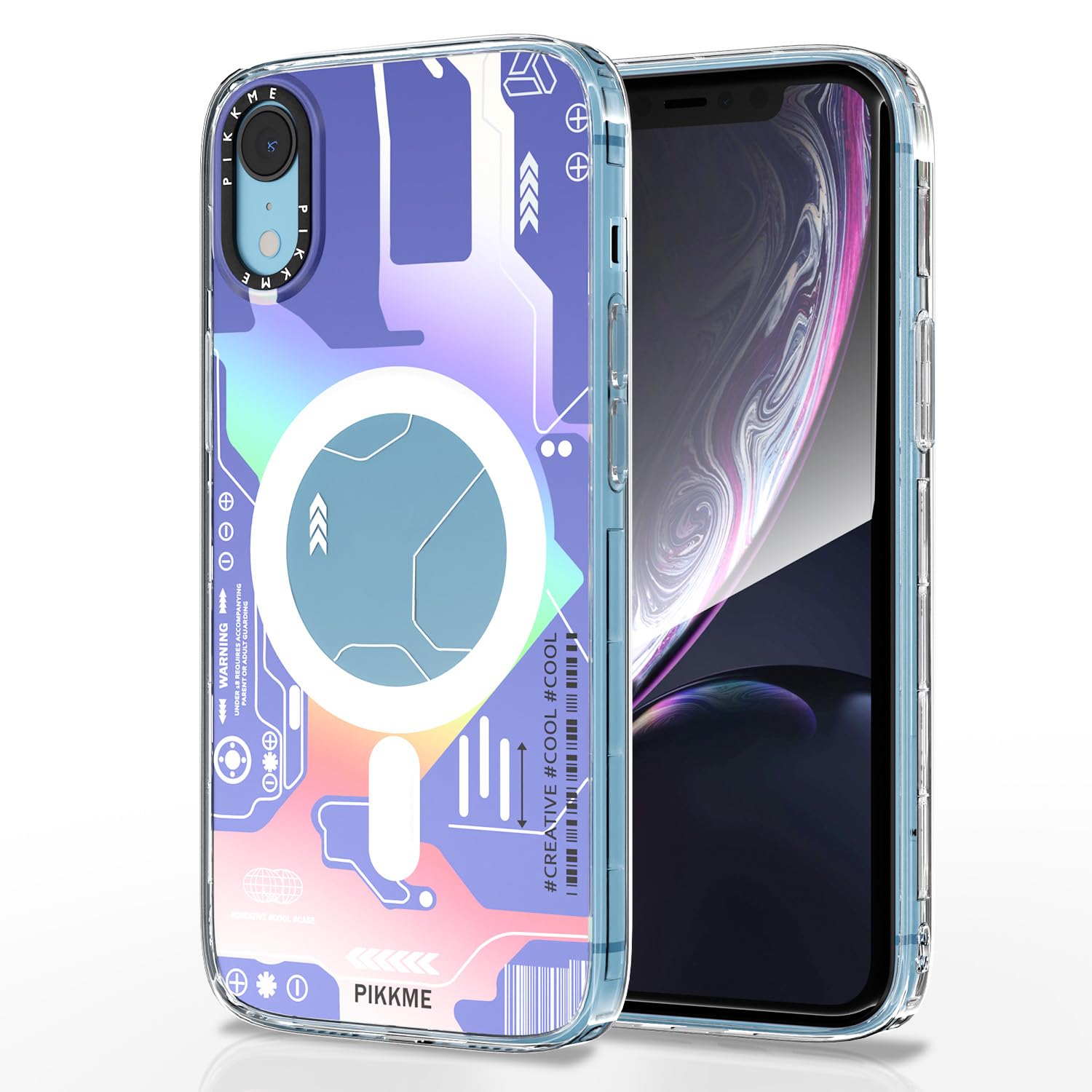 Pikkme Back Cover | Full Camera Protection | Wireless Charging Magnetic Support Mag-Safe Case | Shockproof Bumper Case for iPhone XR (Blue) (B0CK7XK758) Amazon Price History, Amazon Price Tracker