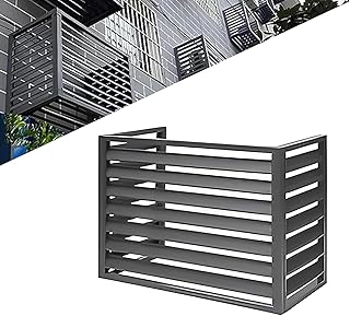 エアコン室外機カバー[Gguwug 2024 新機能モダンエアコン室外機カバー]室外機用幅110×奥行70×高さ50cm日除け大型 室外機カバー アルミ合金取り外し耐候性アルミニウム合金ディバイダー省エネ 節電多肉棚 ガーデニング室外機 防音ベランダ 収納室外機 遮熱目隠し ベランダ 庭 DIY 雨 雪 日よけカバーエアコンを木の枝、雪、雹、その他の過酷な屋外の天候から隠して保護