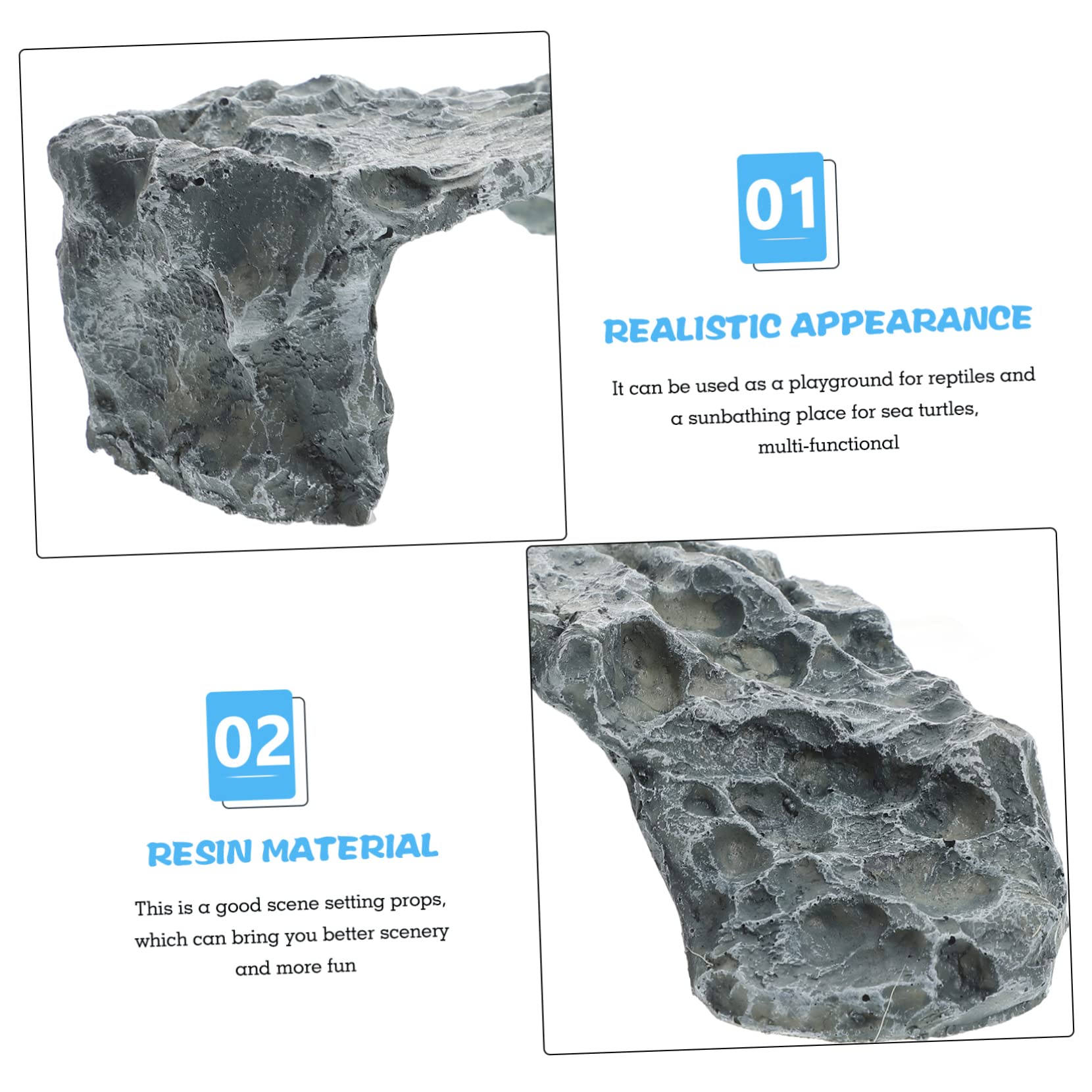 Toyvian Basking Résine pour Tortues Décoration de Terrarium Aquarium Accessoires pour Reptiles pour Tortues Amphibiens