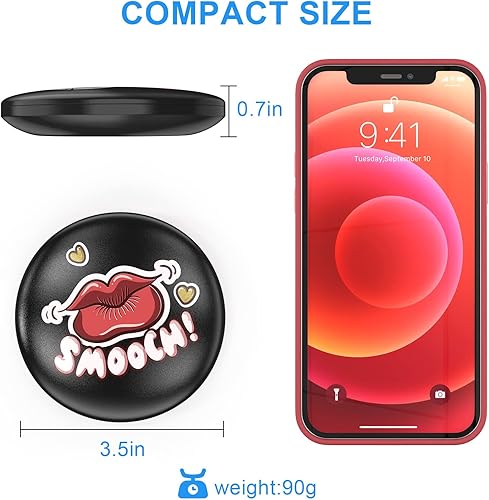 Miniatura 7 de Hensam Espejo compacto con luz espejo de bolsillo de aumento de 10X espejo de maquillaje compacto regulable recargable de mano espejo portátil para