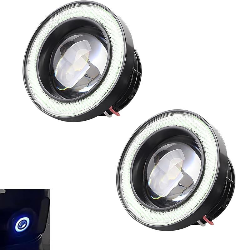 Farol de Neblina LED Angel Eye CyperFair com Lente Fish Eye de 3" – 2 unidades