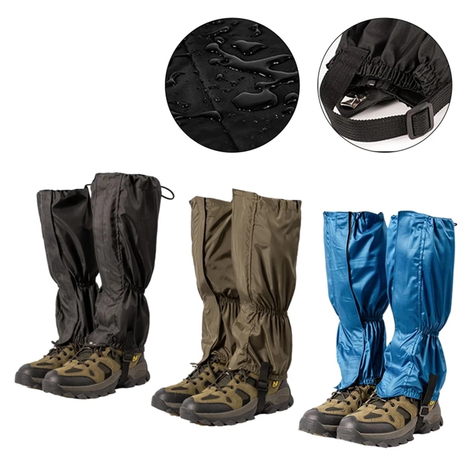 Guêtres Jambières guêtre Long Tube Montagne Leggings Couvre Voyage randonnée Escalade Ski guêtres Protection des Jambes pour Randonnée en Plein