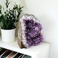 Vista 45 de 6.5 to 8 Lb Amethyst Crystal Geode From Uruguay – 6.5" to 10" Height, Natural Large Amethyst Cluster Rock – Crystals and Healing Stones