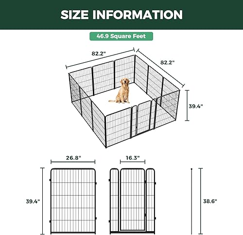 Miniatura 8 de FXW Homeplus Unleashed - Corralito para perros de interior, juego seguro y sin estrés, corralito resistente de 40 pulgadas con 12 paneles para
