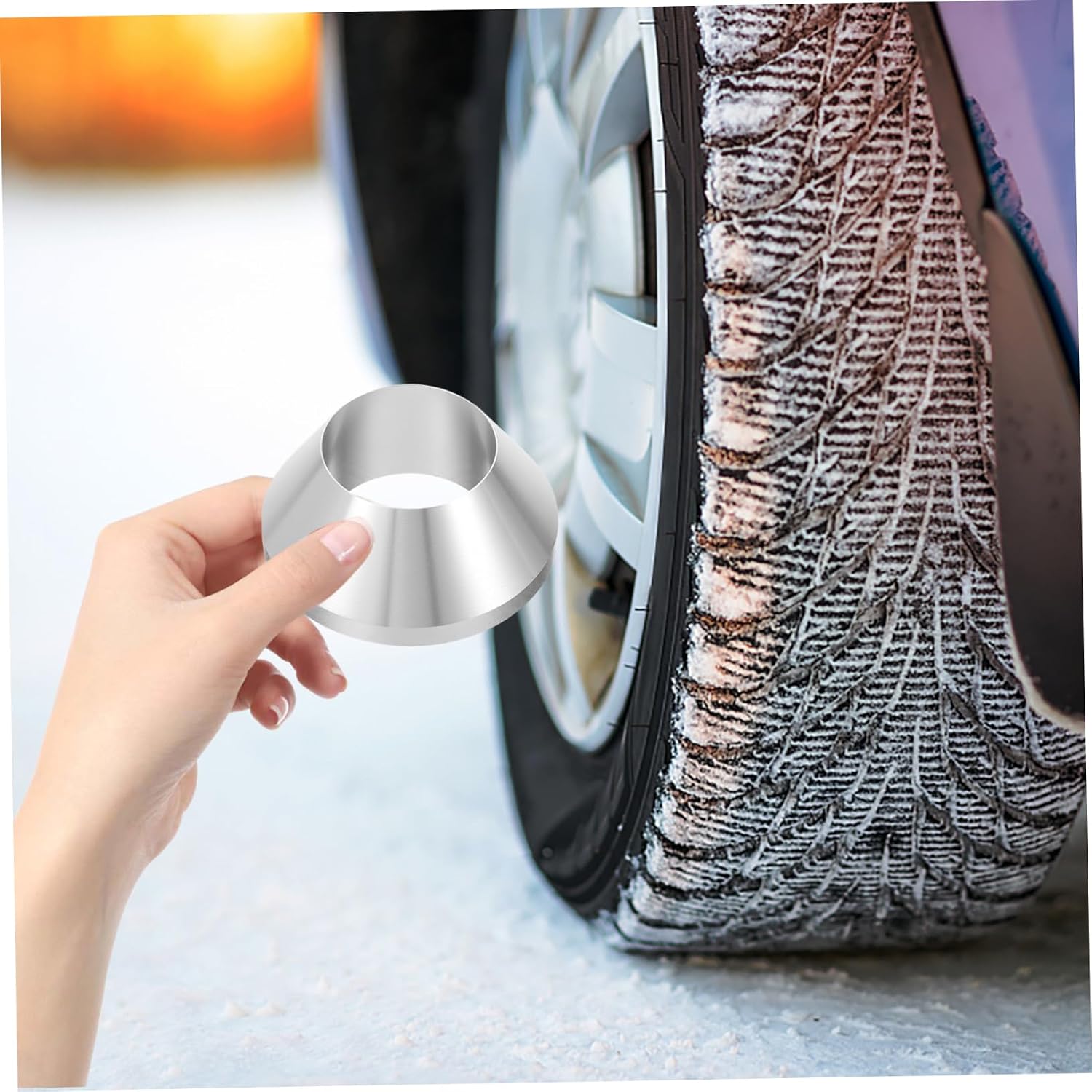 Manual Tire Changer Cone Aluminum Centering Tool for Motorcycle Truck Tire Replacement Lightweight Design for Mounting Balancing for Enthusiasts Mobile Mechanics