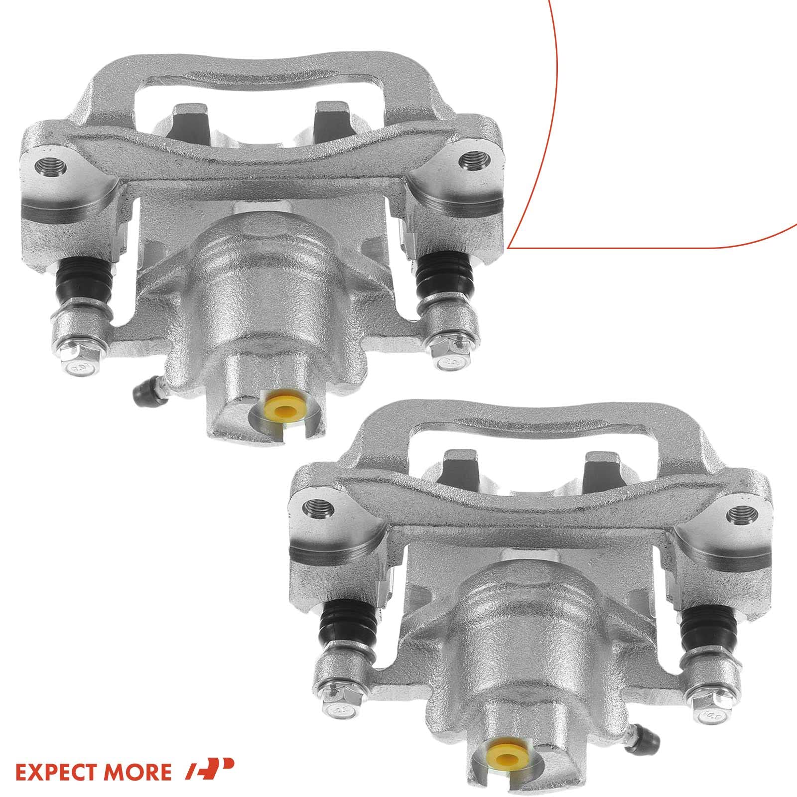 A-Premium Disc Brake Caliper Assembly with Bracket Compatible with Select Subaru Models - Legacy 2005 2006 2007 2008 2009, H4 2.5L, H6 3.0L - Rear Driver and Passenger Side, 2-PC Set