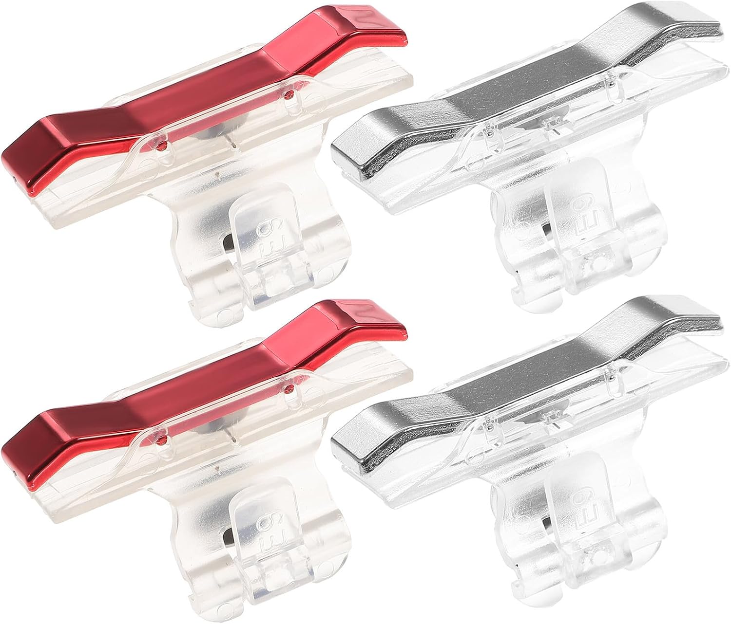 2 Pairs Mobile Game Triggers Phone Fire Buttons High Buttons Abs Metal Material Design Gaming Experience for Shooter Games