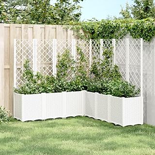 12 Entryway Wall Decor Ideas for First Impressions 21 White Garden Planter with Trellis, 7-Pot Modular Vertical Planter for Ou...