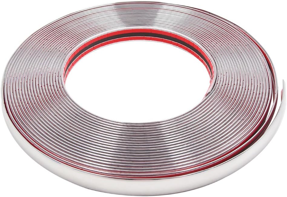 Ruilogod 15M x 20mm Chrome Moulding Trim Strip Car Door Edge Decoration Guard Protector (id: 7ed 711 632 395 940