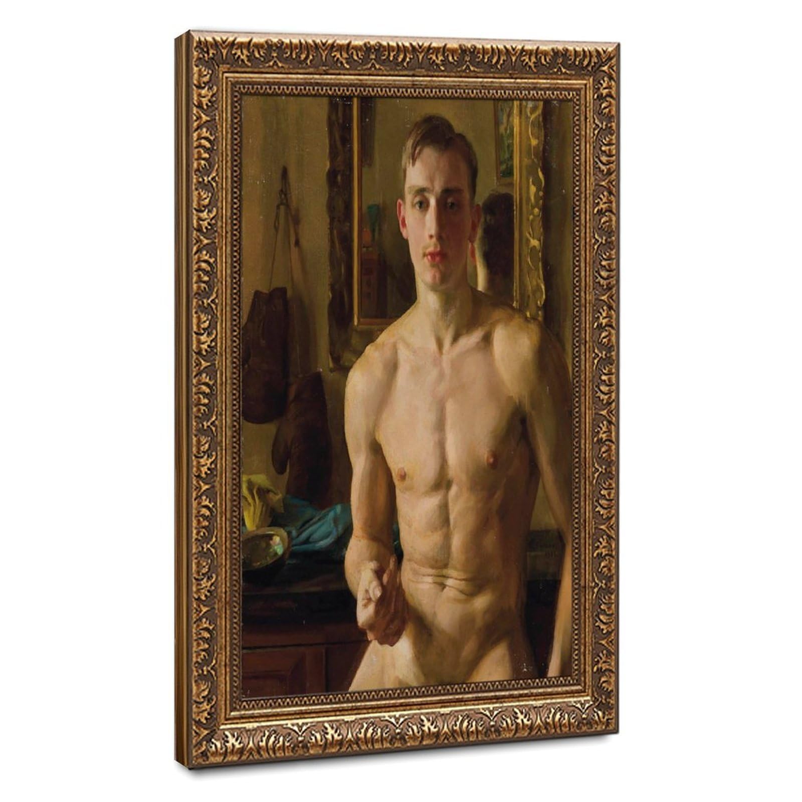 WCYB Konstantin Somov - The Boxer Posters Prints Canvas Deco Paintings Wall Art Hangable Frame 8" L X 12" W