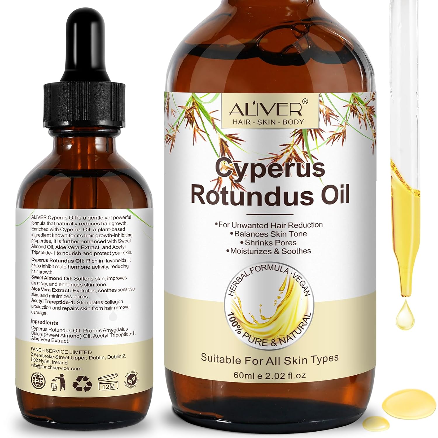 NIFEISHI Cyperus Rotundus Oil for Hair Removal & Moisturizing