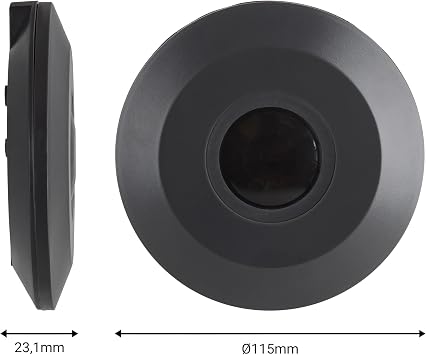 SEBSON Motion Sensor Indoor, Surface Ceiling Mounted, LED Suitable, Programmable, Presence Detector 2-6m/360°, PIR Sensor detects Breathing Movements