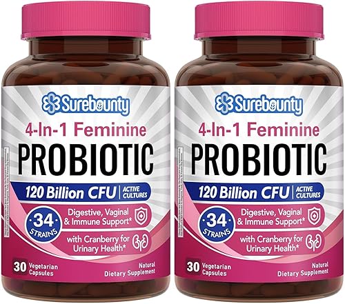 Probióticos para mujeres, 120 mil millones de UFC, 34 cepas, prebióticos, enzimas digestivas, arándano, probiótico femenino 4 en 1, digestivo,
