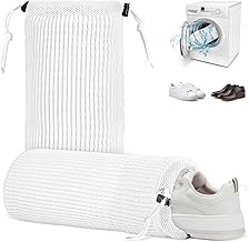 2 Pieces Shoe Bag Washing Machine, Shoe Bag for Washing Machine, Reusable Shoe Bags Laundry Cleaning (White)