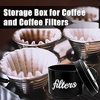 Vista 6 de Soporte para filtro de café esmaltado blanco con tapa, decoración rústica de granja de café envejecida