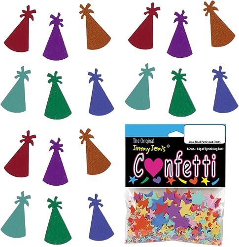 Miniatura 3 de Sombrero de fiesta de confeti multicolor  4 bolsas de media onza (2 oz) #8659 Q02