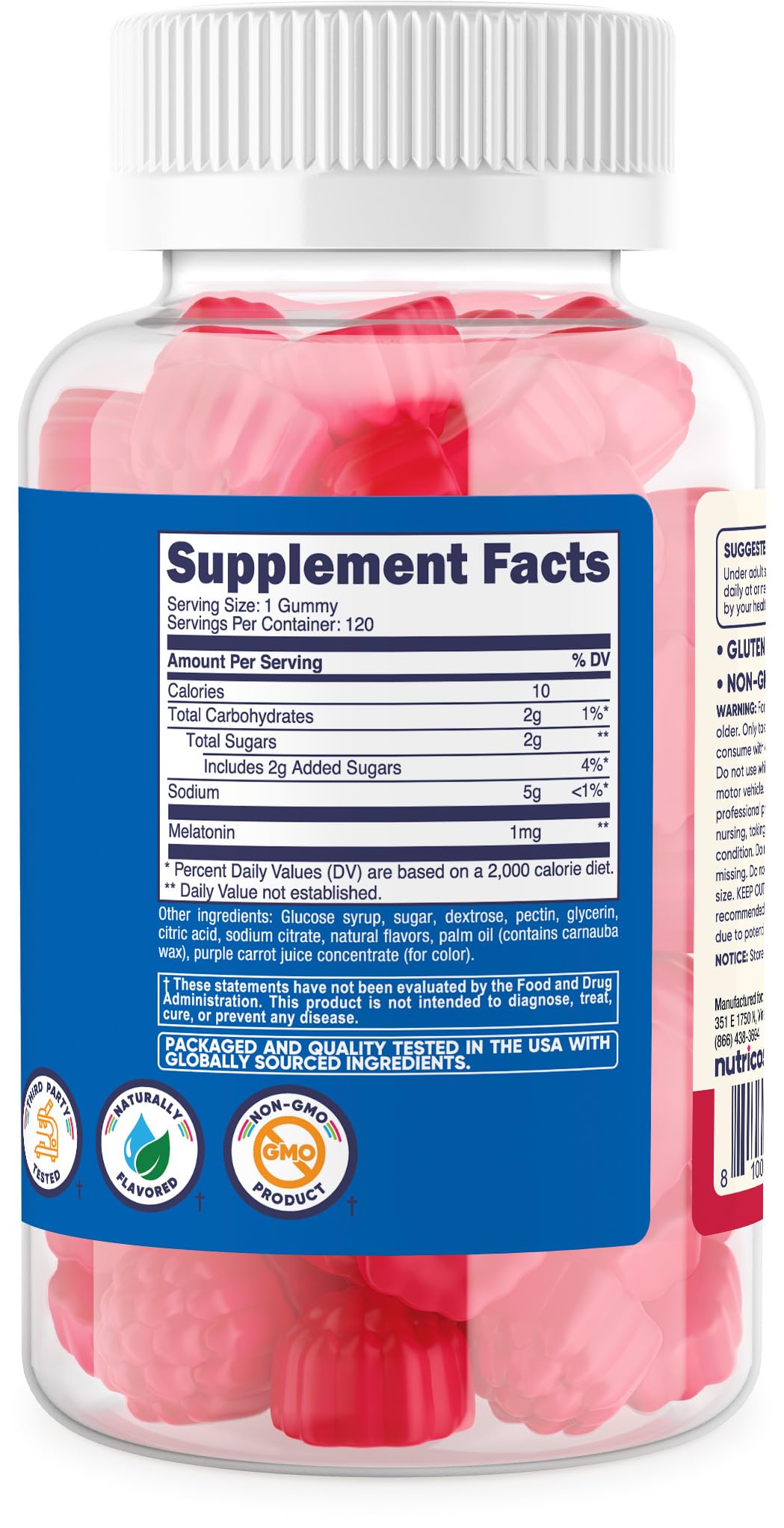 Nutricost Kids Melatonin Gummies (1mg) 120 Gummies — Amazon image 5