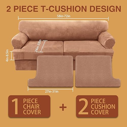 Miniatura 4 de Funda de sofá impermeable de alta elasticidad, funda de sofá doble de tres piezas, funda de sofá doble suave para parejas, funda de cojín en forma