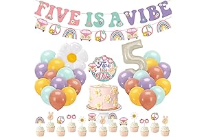 Sinasasspel Five is a Vibe 5th Birthday Decorations Girl