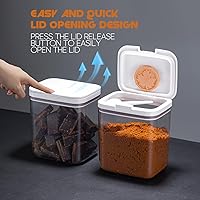 Vista 5 de Contenedor de azúcar moreno - Contenedor hermético de 2 cuartos de galón/2 litros, contenedor de almacenamiento de azúcar moreno, contenedor