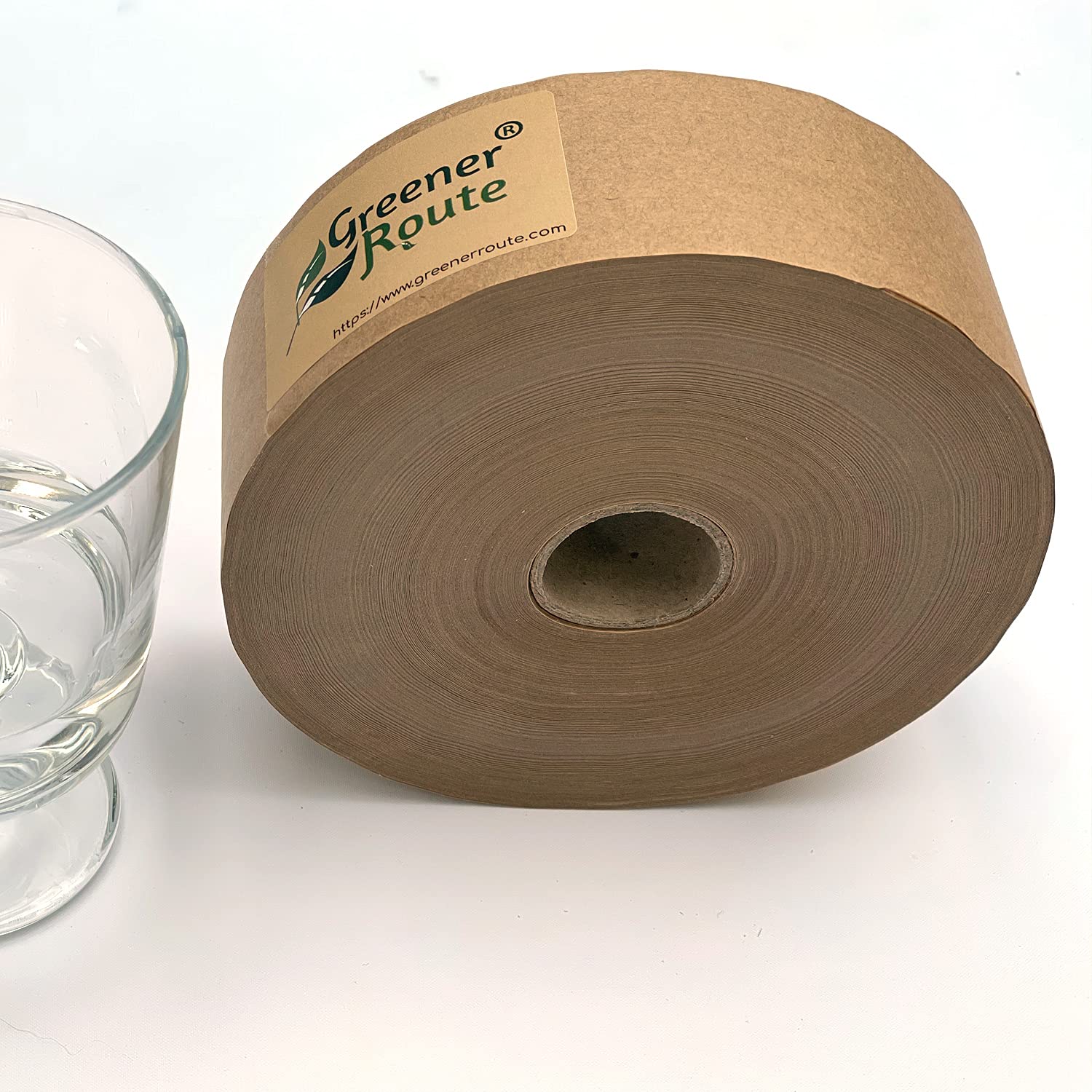 48mm x 200 Metres Brown 70gsm Non-Reinforced Gummed Paper Tape with Water Activated Sustainable vegetable glue based Adhesive - 100% Biodegradable, Compostable & Recyclable