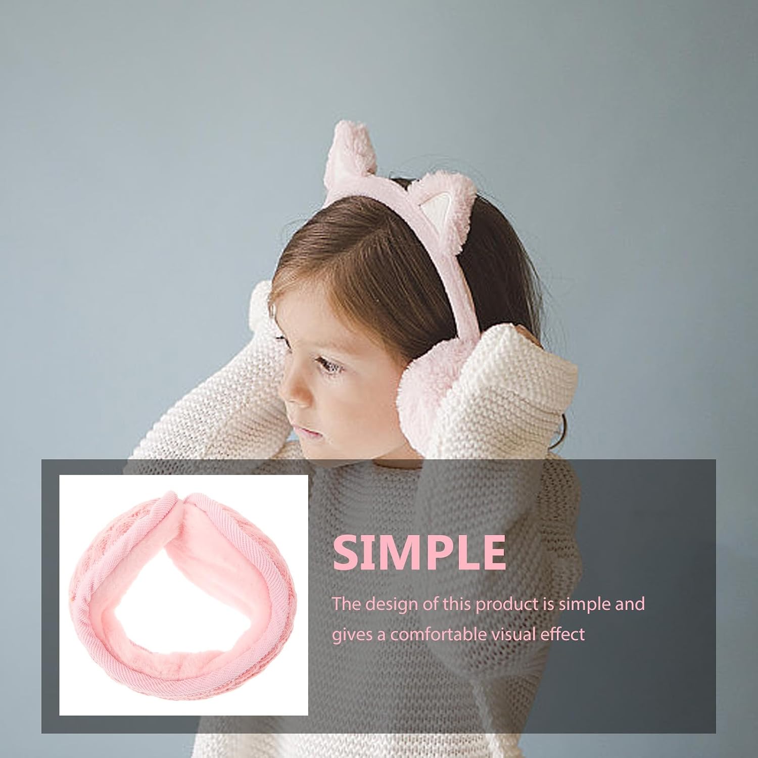 GALPADA Portable Winter Ear Muff Foldable Cotton Earmuff Soft Warm Ear Protector for Boys Outdoor Cold Weather