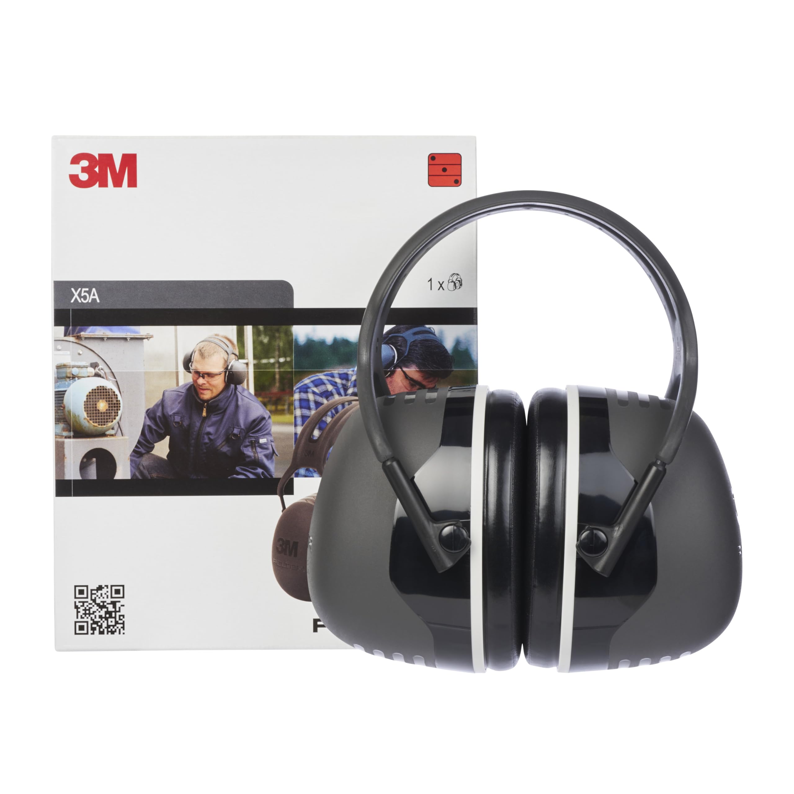 3M PELTOR Cuffie auricolari Serie X, X5A Cuffia temporale, 37 dB, Nera