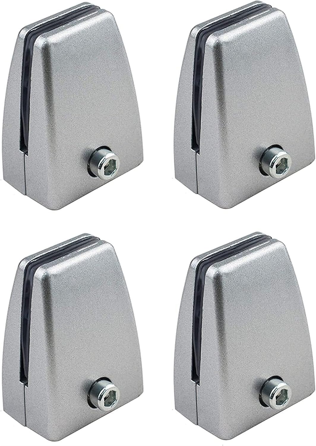 Shelf Support Clips, Partition Clamp Aluminum Alloy Baffle Fixing Clamp Office Partition Clamp Fixing Clamp Glass Screen Fixing Clamp Alloy Screen(30mm Screws)
