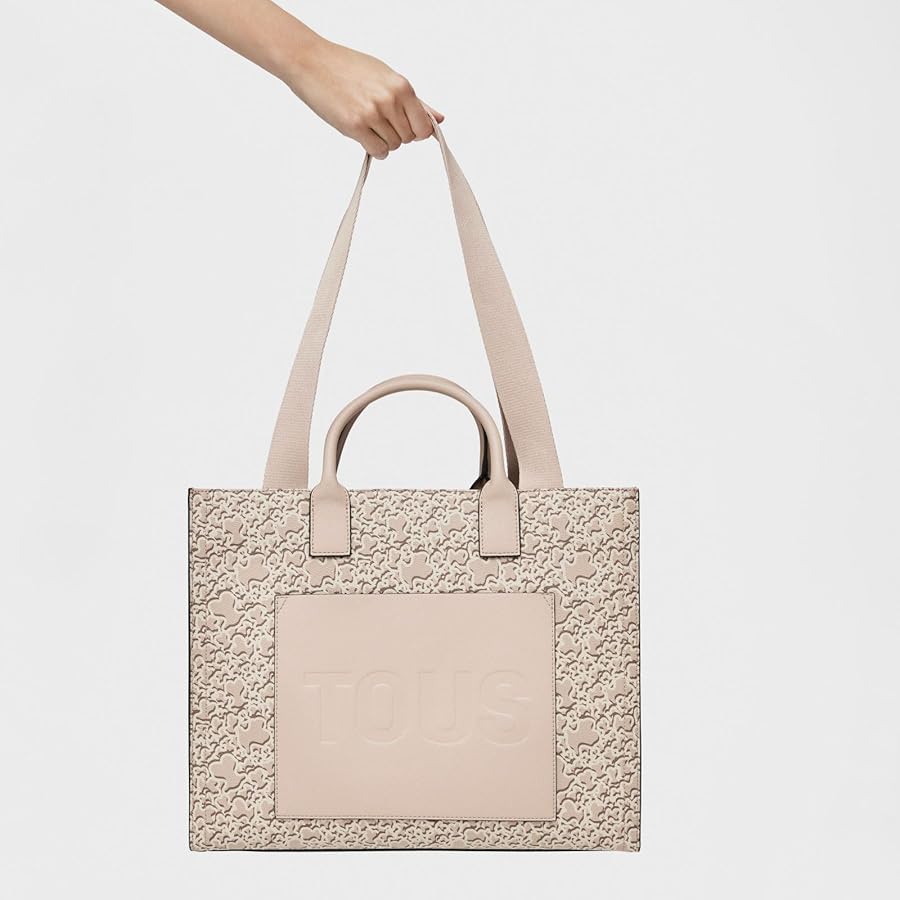 Bolsa Tous Mujer Original Shopper Grande Amaya Gris Piedra TOUS La
