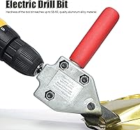 Vista 2 de Cabeza de corte de chapa metálica Tijeras de metal accesorio de taladro Cabezal de corte multifunción con mango Accesorio de chapa Cabezal de corte