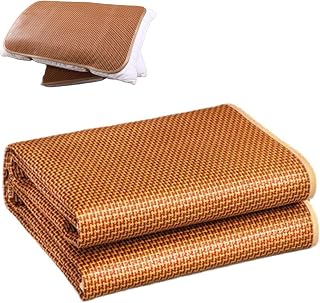 Kühlmatte für Bett Sommer Bambus Bettmatte Single/Twin/Full/Queen/King Size Faltbare Sommerbettmatte doppelseitige Kühlbettblatt Klimaanlage 180x200 cm (70.9x78.7 in)
