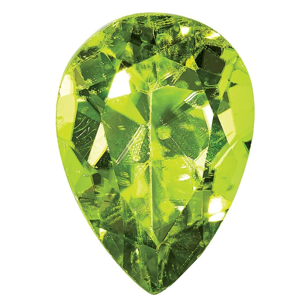 Sonia Jewels Peridot Green August Gemstone, 9X6MM PEAR,