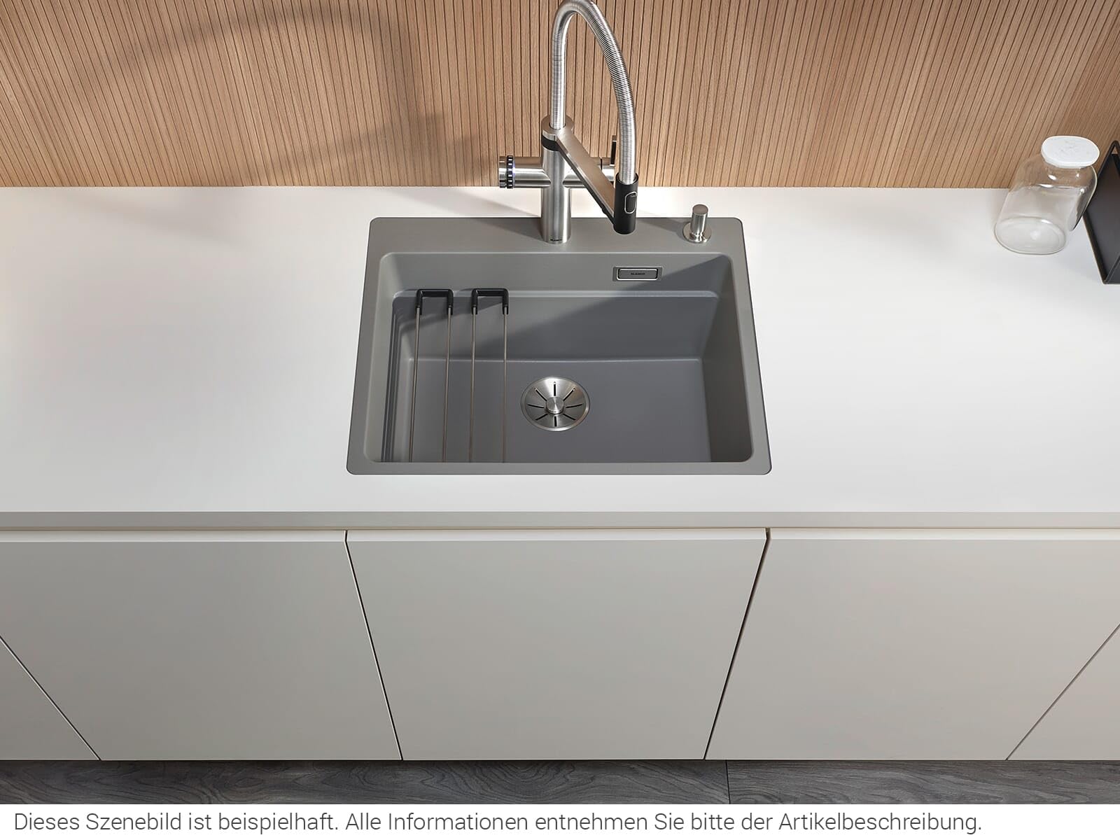 Évier De Cuisine BLANCO ETAGON 6 En Céramique Magnolia - Pour Meuble 60 Cm - Système à étages Avec Rails Inox