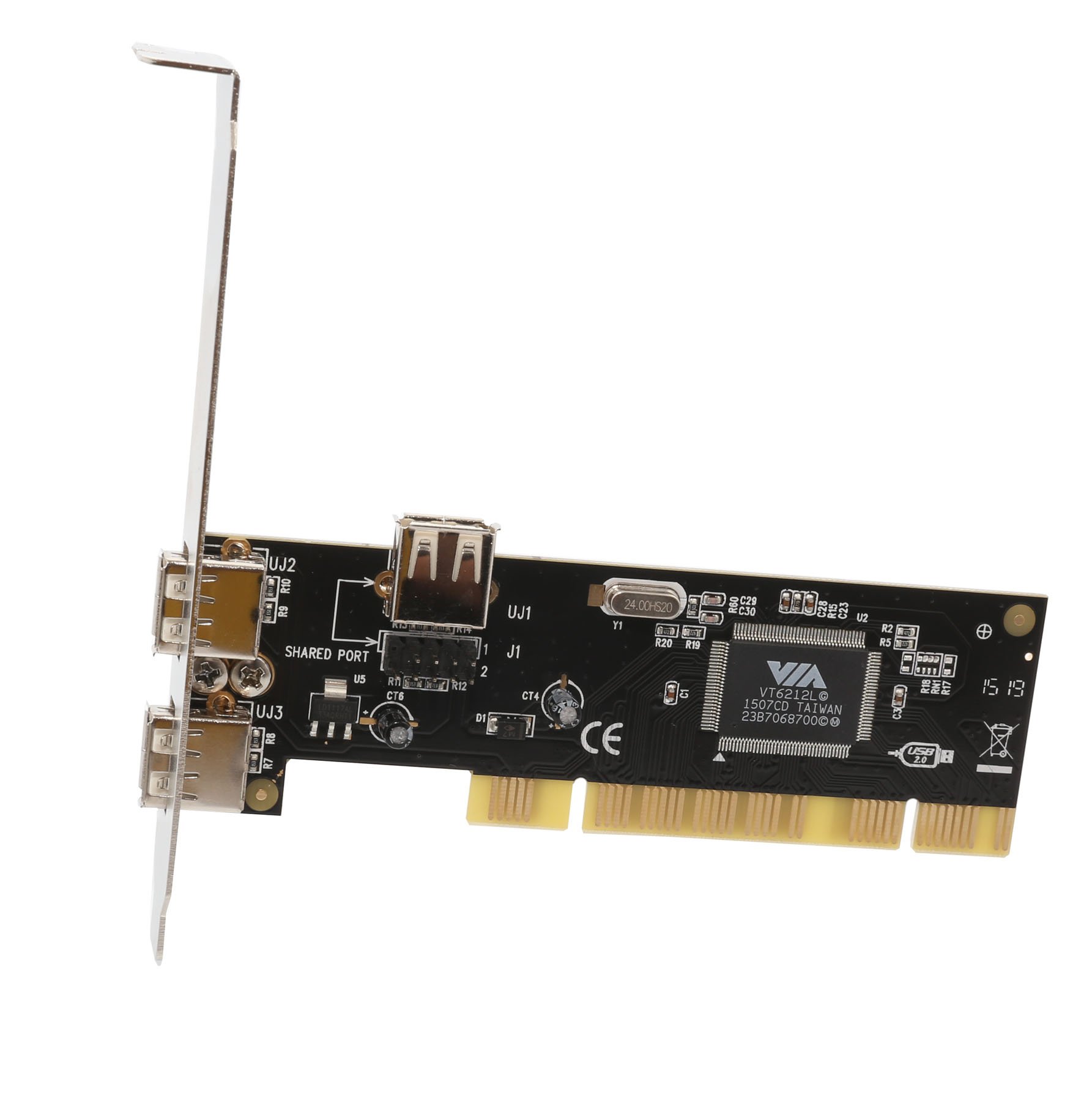 Syba VIA VT6202 2+1 Port PCI USB I/O Controller (SD-VIA-2UH) New