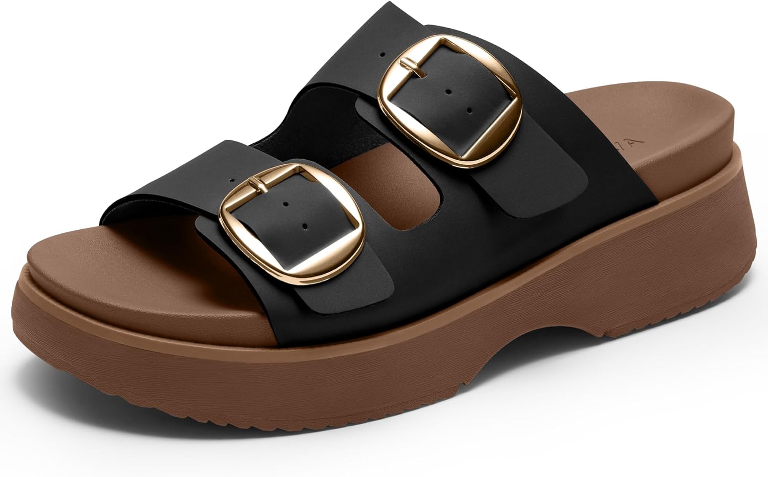 Vilanva Women’s Orthopedic Platform Wedge Walking Slides with Arch Support Soft Footbed for Plantar Fasciitis Relief Adjustable Buckle Trendy Summer 2026