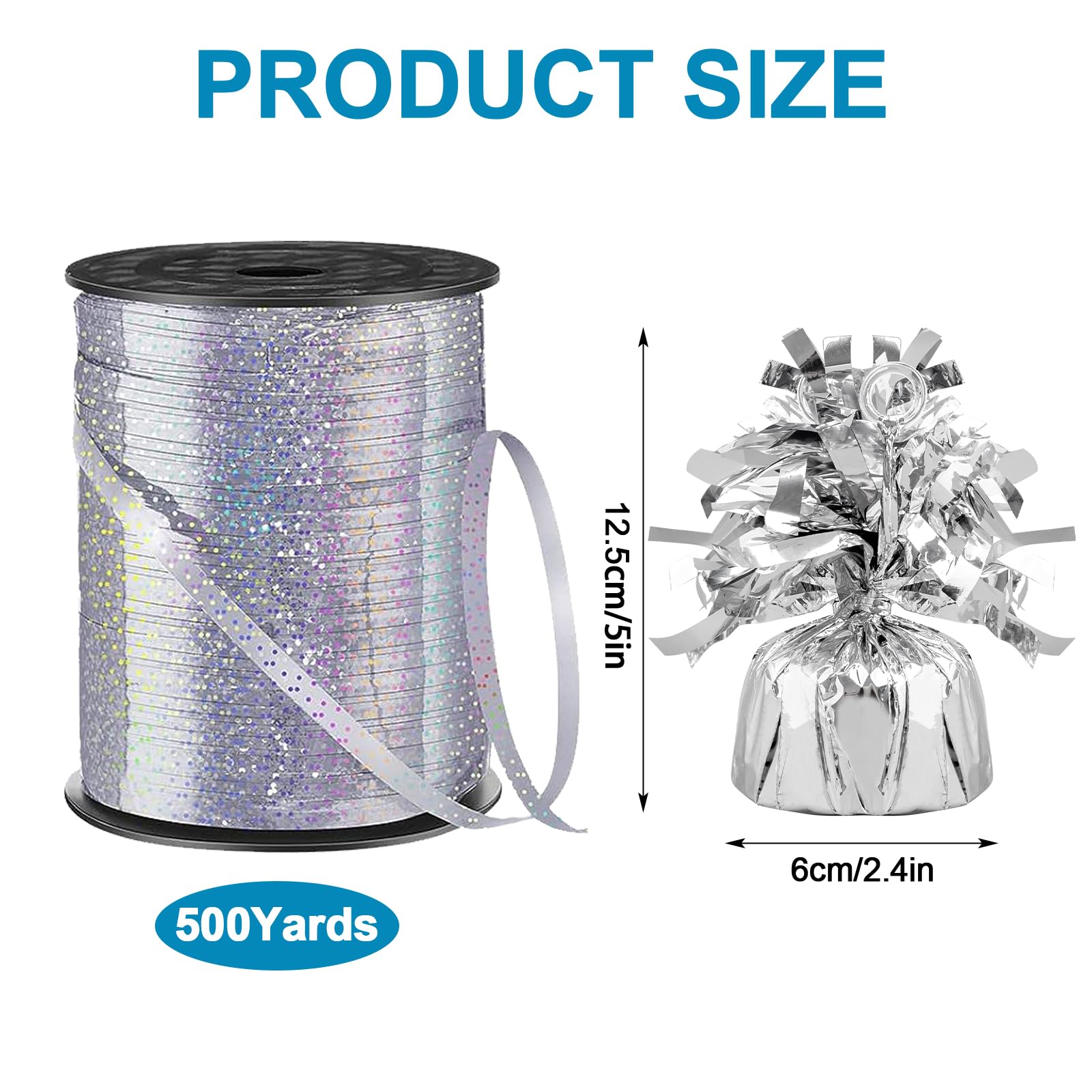 FYKZQWDS Lot De 25 Poids Pour Ballons, Avec Ruban Pour Ballons Et Poids