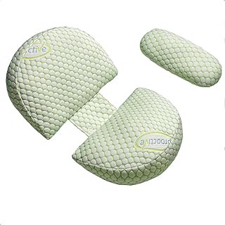 ウェッジ 妊婦 抱き枕 睡眠用 、 調節可能 快適 抱き枕 全身枕 多機能枕 授乳クッション、 妊婦サポート枕 背もたれ 腰枕 足枕 マタニティ&抱き枕 授乳枕 取り外し可能 洗えるカバー (緑)