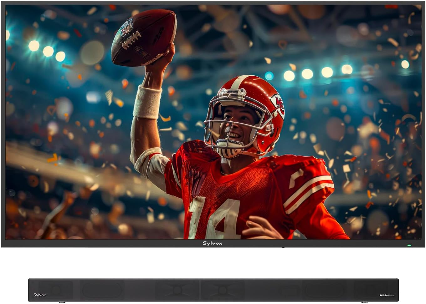 SYLVOX 55" Outdoor TV + 2.1 Channel Dolby Soundbar | Premium Entertainment Bundle(Deck Pro 2.0 & ELF S3)