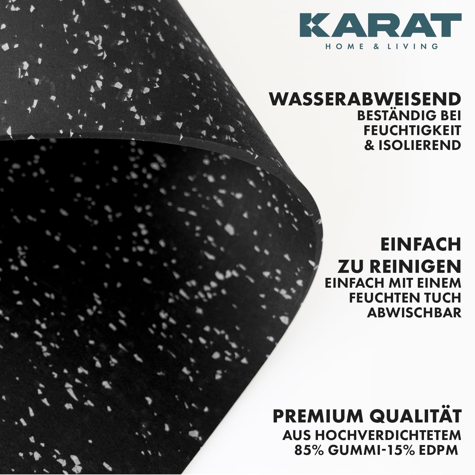 KARAT Tapis de protection de sol pour appareil de fitness - Tapis de course - Tapis de course - Tapis multifonction - Tapis d'entraînement - Tapis anti-vibrations insonorisant et amortissant les chocs