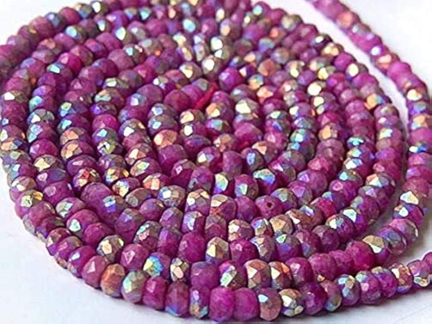 Faceted moonstone AB perles de qualité supérieure en véritable pierre fine taillée 5mm LKBEADS