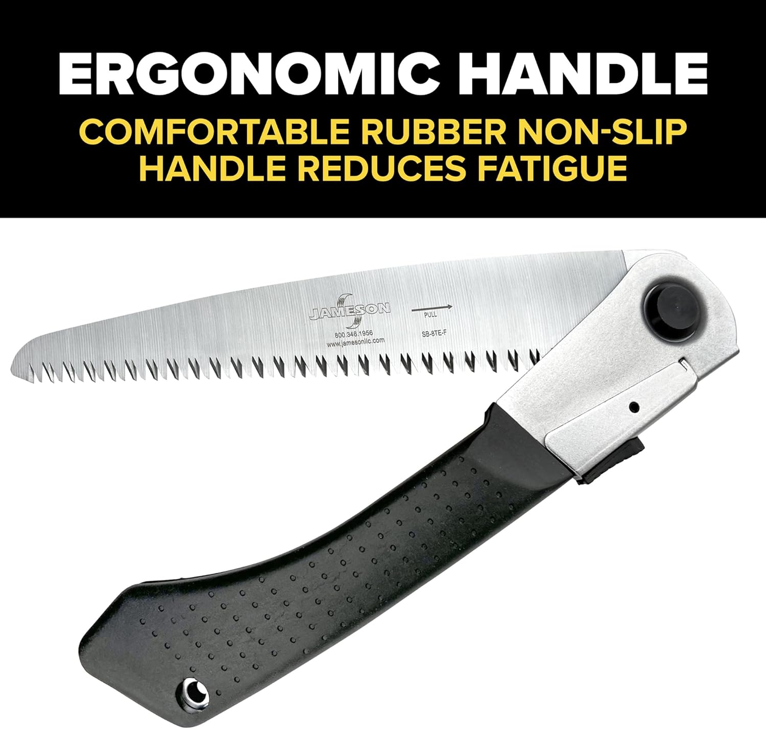 Jameson Lightweight Fiberglass Hollow Core Complete Tree Care, Landscaping, and Pruning Kit with an 8 inch Folding Hand Saw