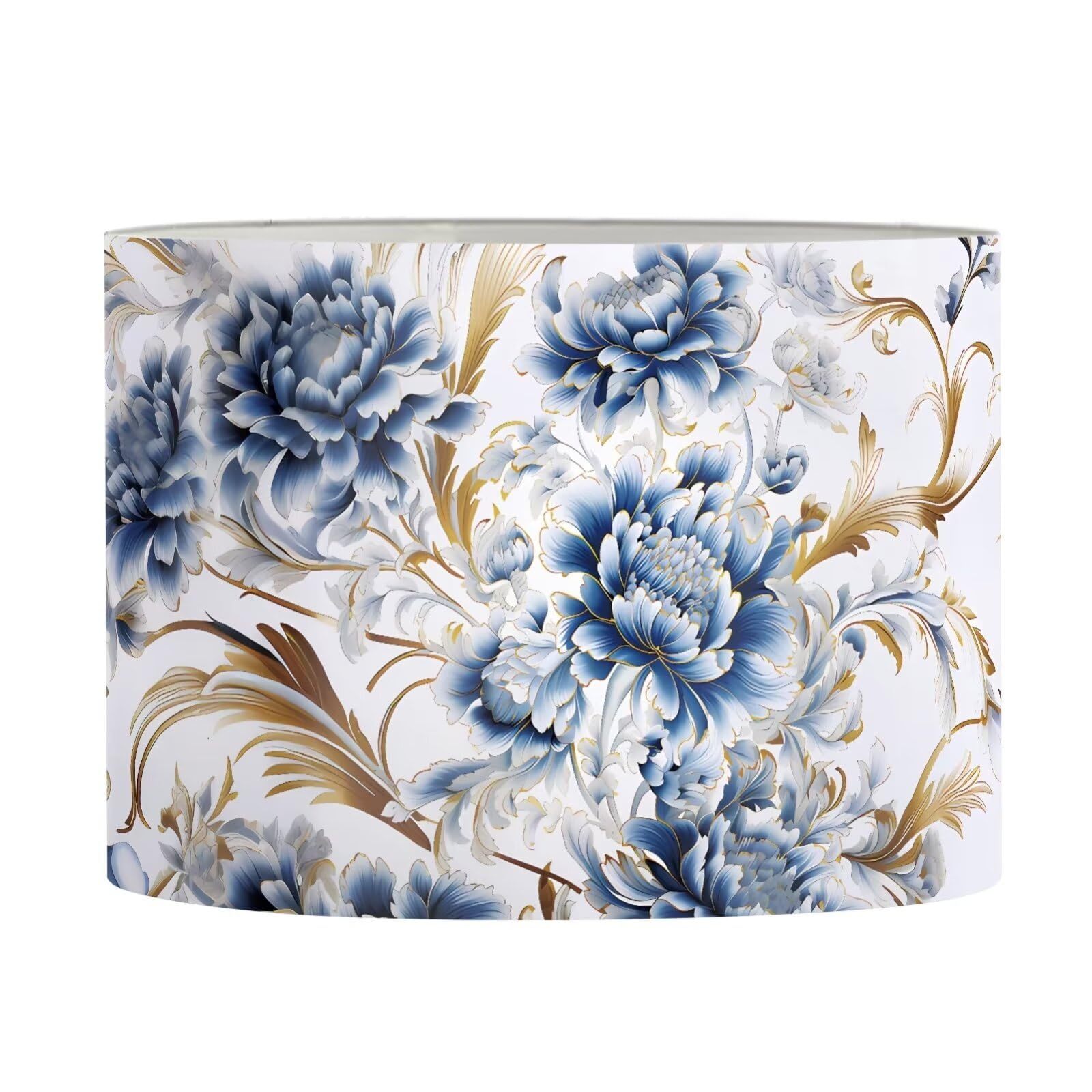 FANCOSAN Drum Lampshade Well Constructed Lampshades Vintage Floral Pattern Desk Lamp Shade Cover for Home Decoration-L — image 1