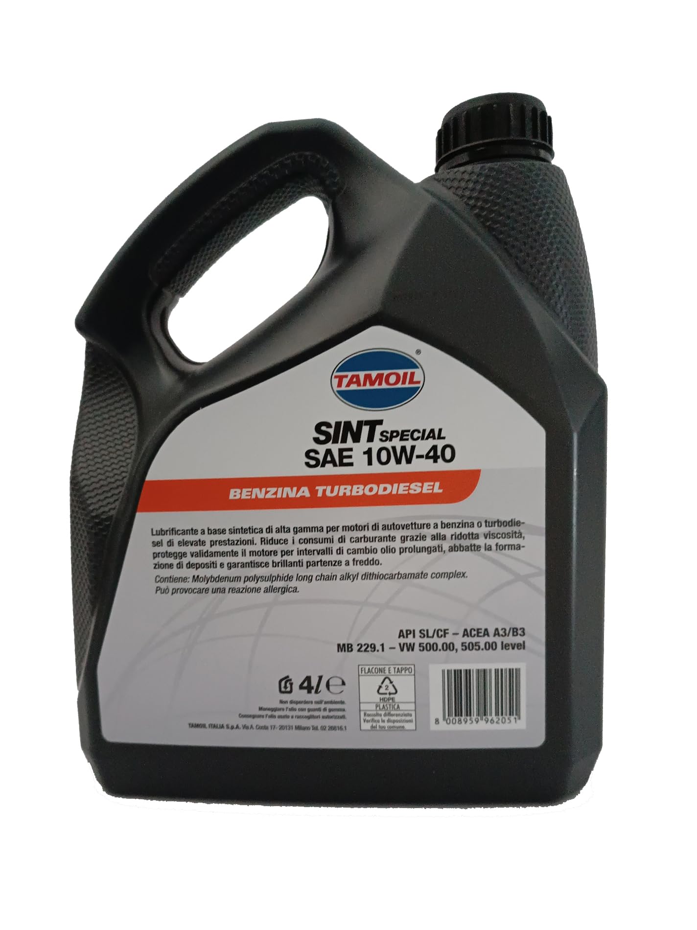 Tamoil 9581 Olio per Auto SINT 10W40 B-D Lt.4