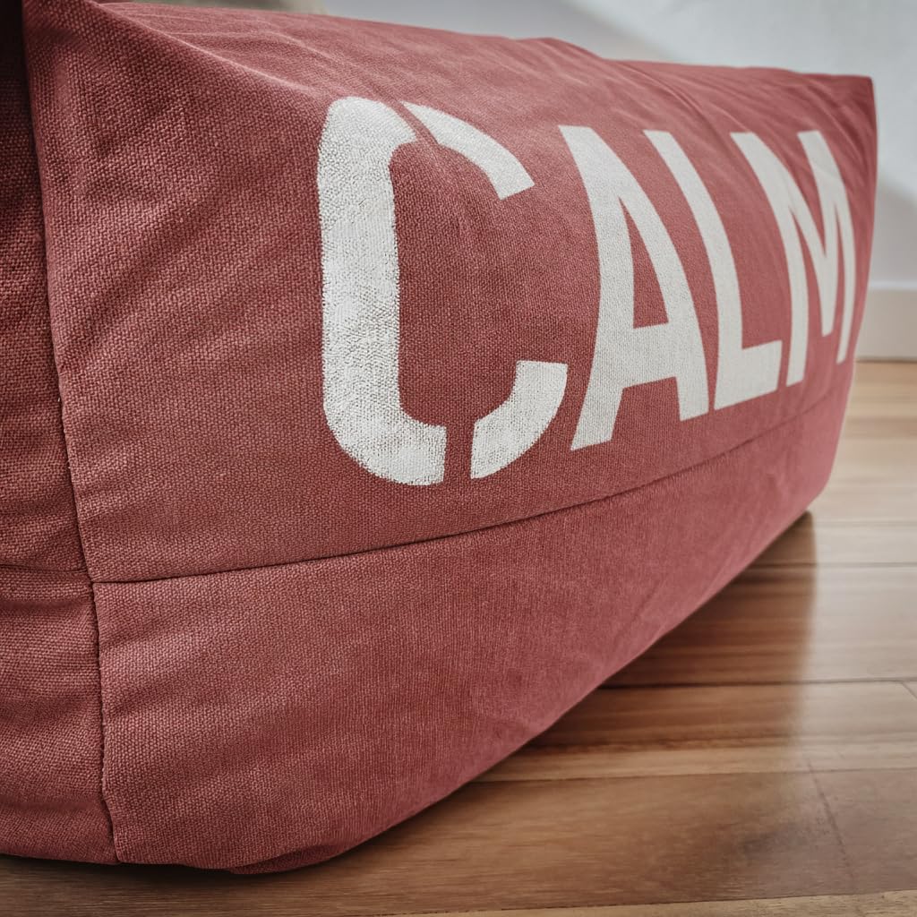 Aiire Puff Salon de Diseño Moderno - [100x70x70cm] Puf con Relleno Incluido Pintado a Mano en Algodón Premium - Bean Bag Chair Infantil o Decoracion Habitacion Juvenil Negro