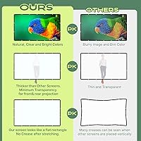 Vista 2 de AAJK Pantalla de Proyector de 120 pulgadas, Pantalla de Proyector Lavable 16:9 Plegable Anti-Arrugas Portátil Pantalla de Películas de Proyector